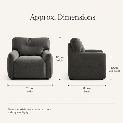 Modern Upholstered Accent Chair with Deep Seat and Soft Fabric